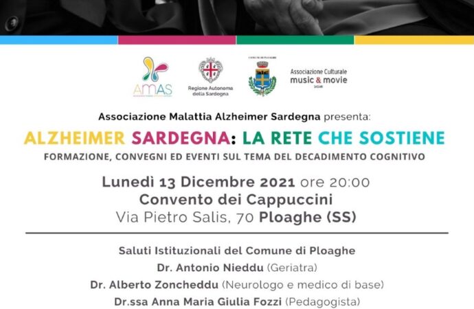 Lunedì a Ploaghe si parla di Alzheimer in Sardegna, appuntamento al Convento dei Cappuccini organizzato da AMAS