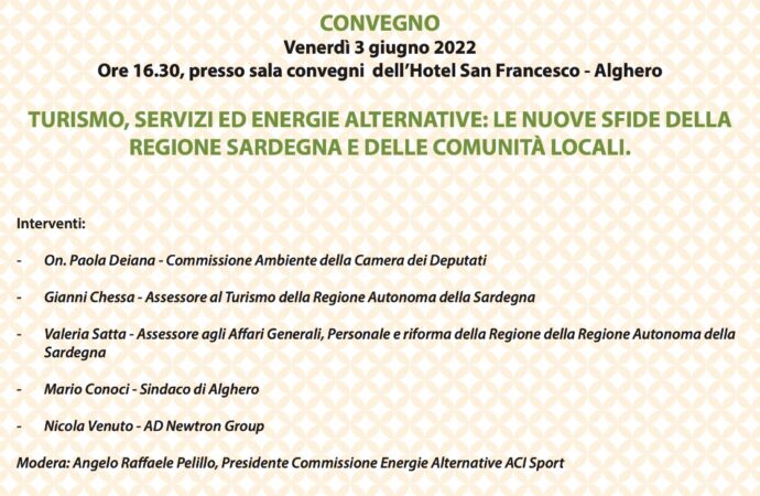 Rally Italia Sardegna 2022 “verde”, convegno a San Francesco su “Turismo servizi ed energie alternative”