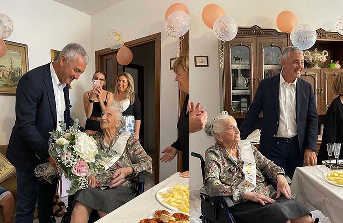 Beniamina Mantello compie 100 anni omaggiata dal Sindaco Conoci