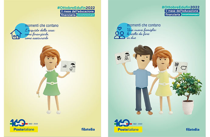 Nell’ufficio postale di Via Carducci ad Alghero 5 cartoline dedicate al mese dell’educazione finanziaria