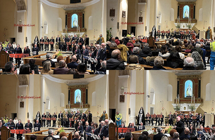 VIDEO – Nella Chiesa della Misericordia una grande performance della Banda Musicale Antonio Dalerci. Un omaggio per il Vescovo Mauro Maria Morfino, 12° anno ad Alghero