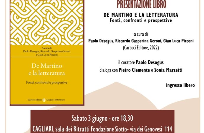 Cagliari, Ernesto De Martino tra letteratura e antropologia,  con Paolo Desogus sabato alle anteprime del Festival Lussu