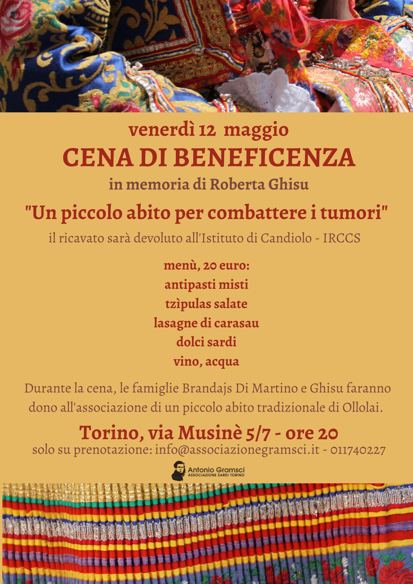 Da Ollolai a Torino – Un piccolo abito tradizionale per combattere i tumori  - Algherolive