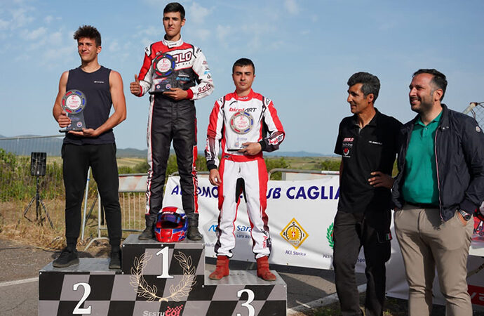 Karting, il cagliaritano Giorgio Basoli vince la classe regina del 2º round della Coppa Italia