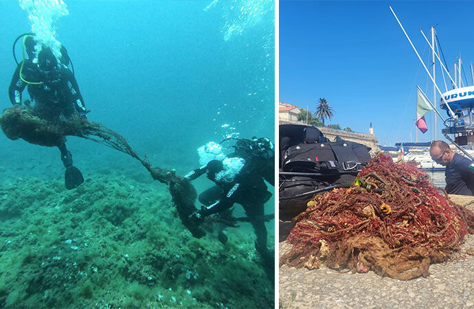 AMP “Capo Caccia – Isola Piana”, la Guardia Costiera recupera 300m di ‘reti fanstasma’