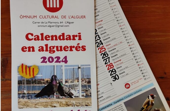 L’Òmnium Cultural de l’Alguer informa que és eixit lo Calendari en alguerés 2024: “Pardals i pardalets”