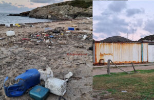 Fotonotizia – Un mare di plastica a Porto Palmas