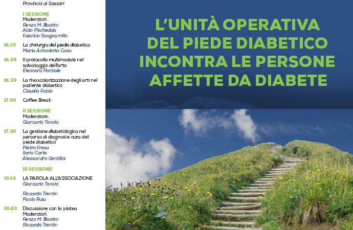 Percorsi e cura per il piede diabetico, incontro con  le persone affette da diabete