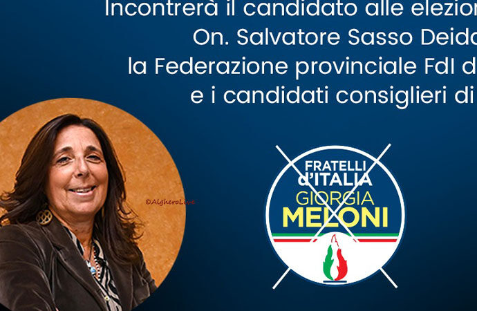 La Sottosegretaria alla Difesa Isabella Rauti ad Alghero in tour elettorale