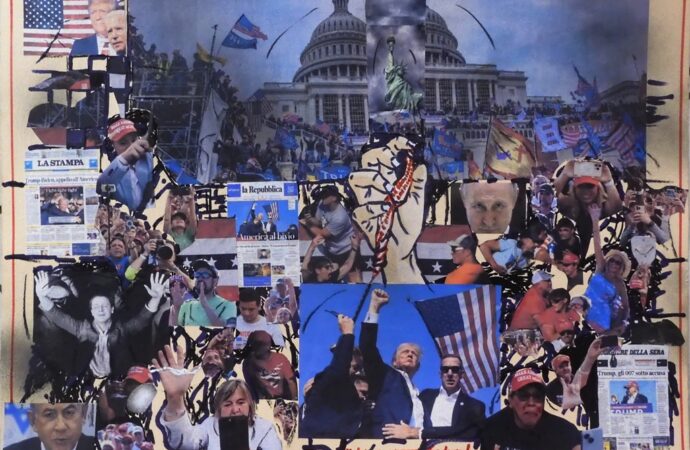 Guadagnuolo presenta la sua nuova opera d’arte:  “Dove è finita la democrazia americana?”