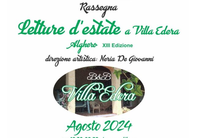 Ritornano le Letture d’estate a Villa Edera : “Magia in Sardegna ” di Alessandra Derriu e “Nostos” di Giuseppina Palo