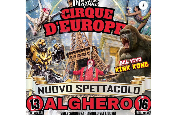 Ad Alghero arriva il Circo. Annunciato dal vivo, il grande King Kong