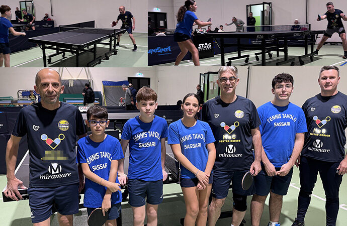 ASD Il Cancello Alghero pareggia conro i giovani del Tennistavolo Sassari “B”