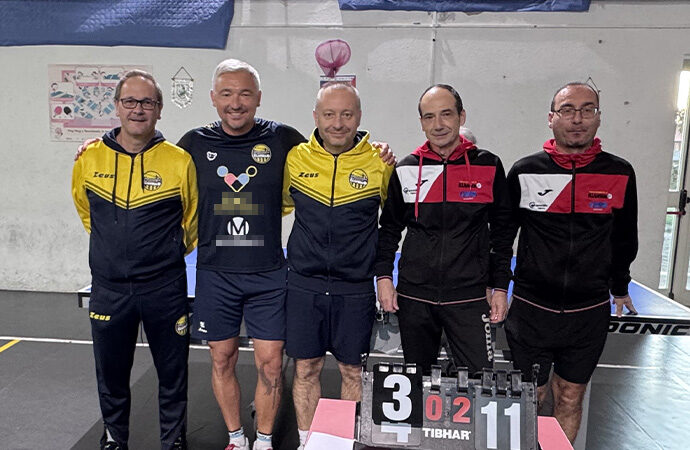 L’ASD Il Cancello Alghero si conferma protagonista nella Serie C Master di tennistavolo