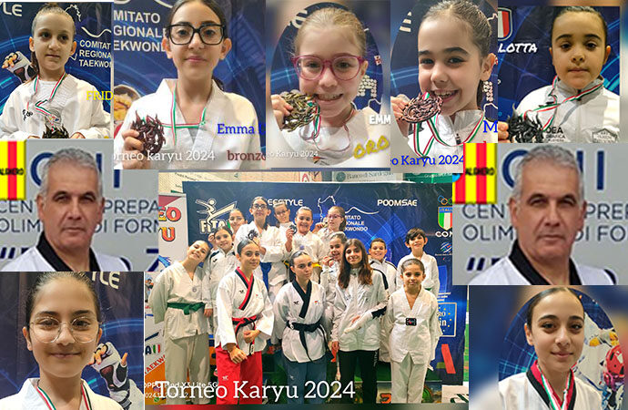 ASD Taekwondo Olmedo, 8 medaglie al 3° Torneo Karyu specialità Forme. Grande prestazione degli atleti del M° Stefano Piras