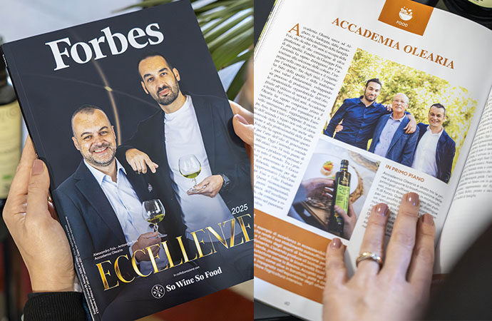 I fratelli Fois di Accademia Olearia nella copertina delle eccellenze di Forbes