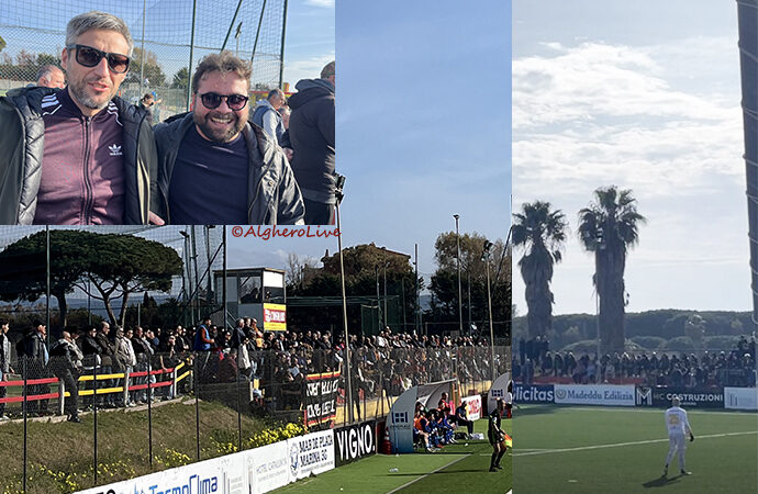 Alghero-Tempio, al “Pino Cuccureddu” tanto pubblico “diviso” per ragioni di sicurezza. L’Assessore Roberto Corbia e Giampiero Occhioni hanno toccato con mano il disagio del pubblico