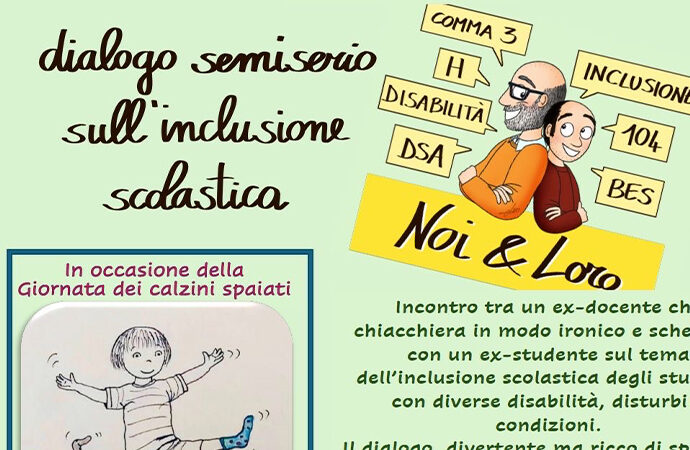 Oggi “Giornata dei Calzini Spaiati”,  al Quarter di Alghero presentazione di “Noi & Loro”