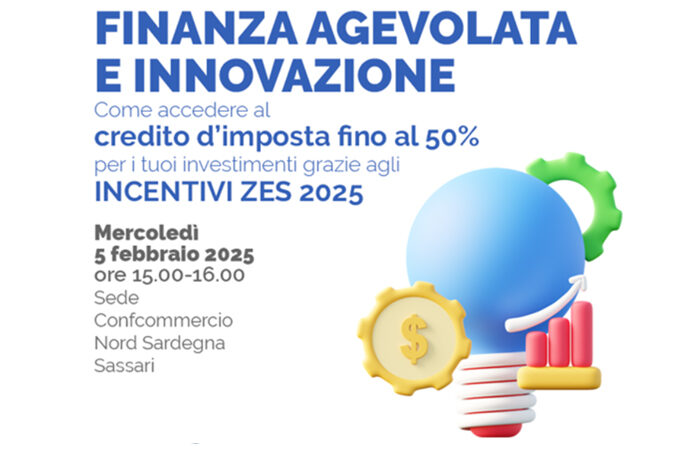 Confcommercio Nord Sardegna, le opportunità del Credito d’Imposta ZES UNICA 2025