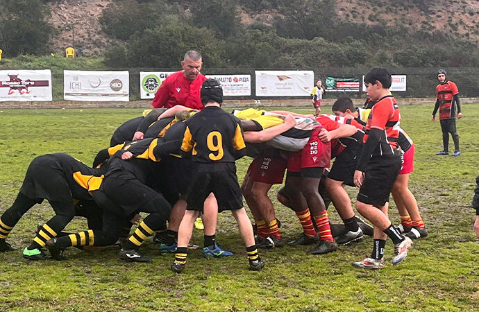 Olbia, l’Under 14 dell’Amatori Rugby Alghero protagonista sotto la pioggia: una giornata di sport, cuore e fango