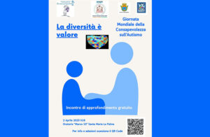 “La diversità è valore”, incontro a Santa Maria la Palma in occasione della Giornata Mondiale della Consapevolezza sull’Autismo