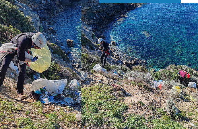 Intervento sulla scogliera del Canal de l’Home Mort, recuperati rifiuti di ogni genere con l’iniziativa dell’Assessorato all’Ambiente e del Grup Espeleólogic Alguerés