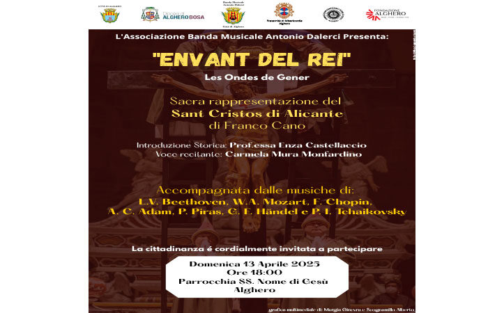 Banda Musicale Dalerci – Riflessione musicale“Envant del Rei. Les ondes de Gener” nella Parrocchia del SS. Nome di Gesù in Alghero