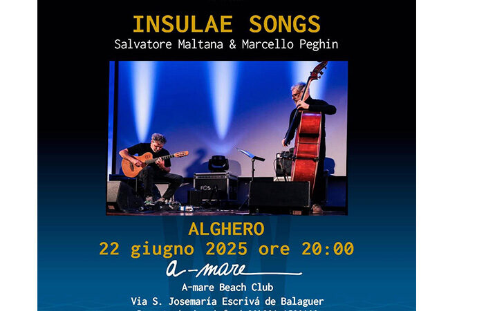 A-mare Beach Club ospita “Insulæ Songs” la raffinata musica  di Salvatore Maltana & Marcello Peghin