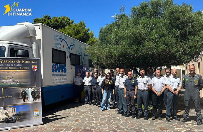 I Finanzieri di Cagliari al fianco della Sardegna con una giornata di donazioni. Il fabbisogno di sangue non va in vacanza