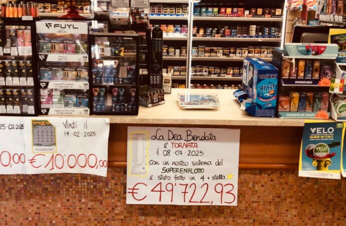 Alghero, nel tabacchino Pisanu oltre 55mila euro distribuiti in pochi giorni da SuperEnalotto e Lotto