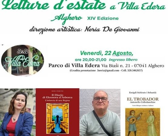 Venerdì 22 agosto, i giardini di Villa Edera ospiteranno un evento culturale che intreccia letteratura, musica e storia