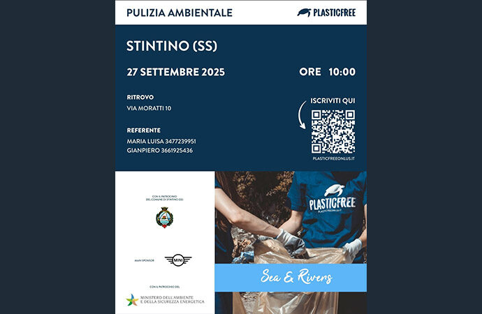 Il Comune di Stintino partecipa a “Sea & Rivers” con Plastic Free, appuntamento sabato 27 Settembre