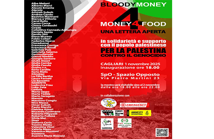 Artiste e artisti per la Palestina: “Bloody money for money for food. Una lettera aperta”