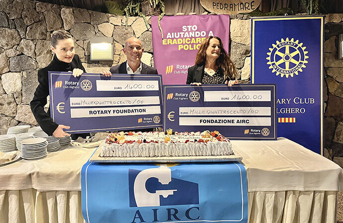 Sabato 100 cuori generosi hanno sostenuto la raccolta fondi del Rotary Club Alghero. Soddisfazione del Presidente Delias