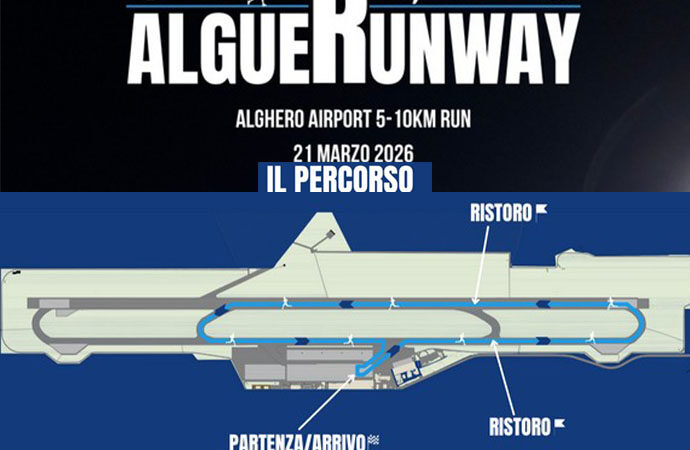 AlgueRunway 2026, grande evento il 21 marzo,  la pista dell’Aeroporto di Alghero si trasforma in un tracciato di corsa