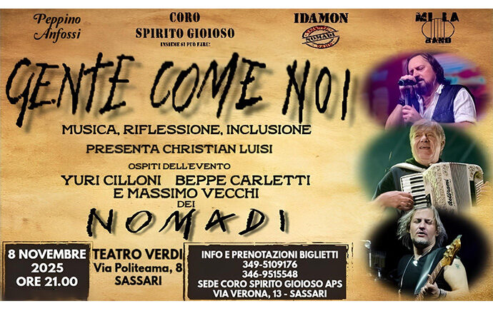 “Gente come noi”, a Sassari tributo ai Nomadi