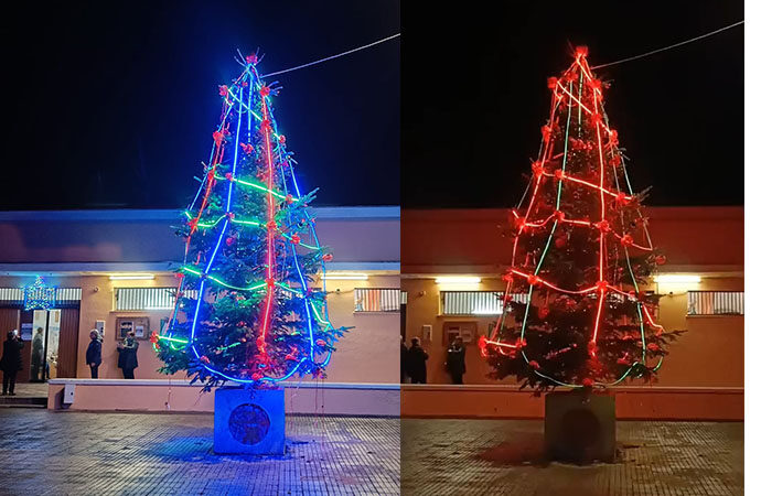 Si è acceso l’albero di Natale anche a Sa Segada