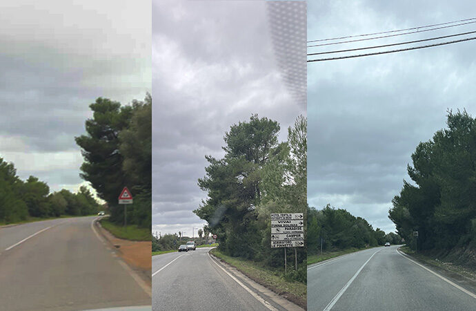 Cade un pino sulla carreggiata all’uscita di Alghero , sulla strada dei due mari c’è un’alberata che dev’essere monitorata e potata a fondo