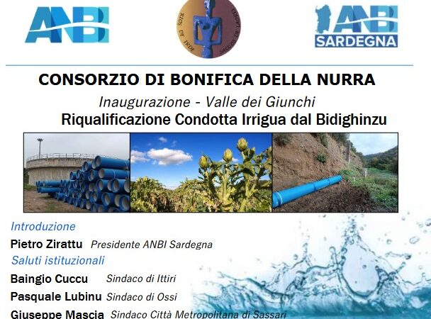 Inaugurazione dell’intervento di riqualificazione della “condotta irrigua dal Bidighinzu”