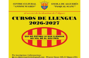 L’Escola de Alguerés Pasqual Scanu apre le iscrizioni ai Cursos de Llengua 2026-27