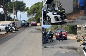 Violento scontro tra auto e moto sulla strada per Valverde: ferito un giovane centauro